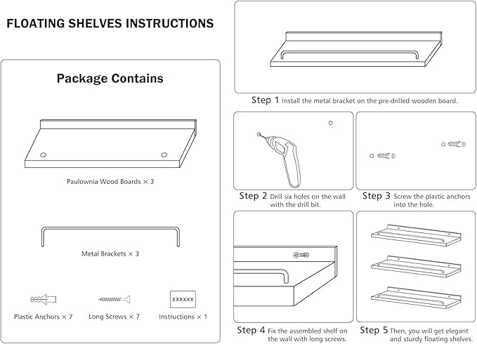 RYOFOBETTO 22 inches Long Floating Shelves, Bathroom Decor Shelves Over Toilet