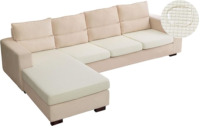 Water Repellent Couch Cushion Cover 3 Pieces Sofa Seat Cushion Covers, Stretch