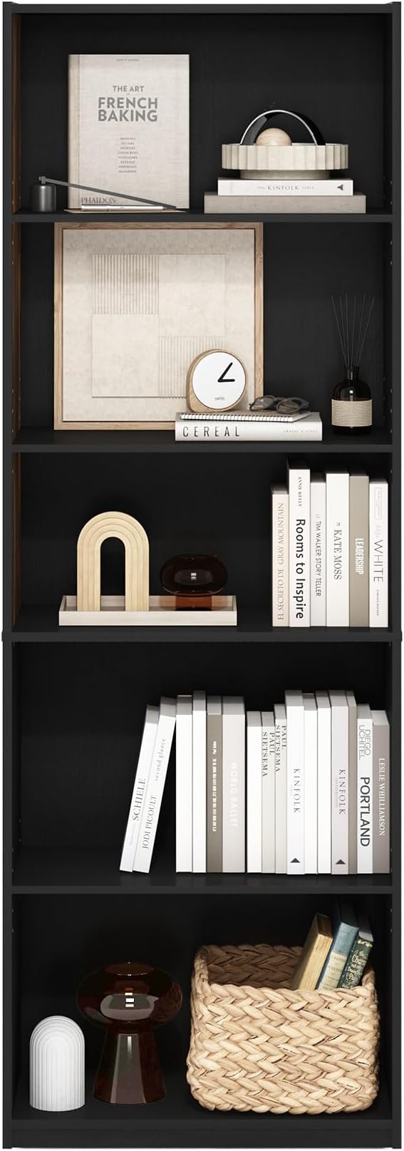 Furinno GEHRY Book Shelf, 5-Tier Bookshelf