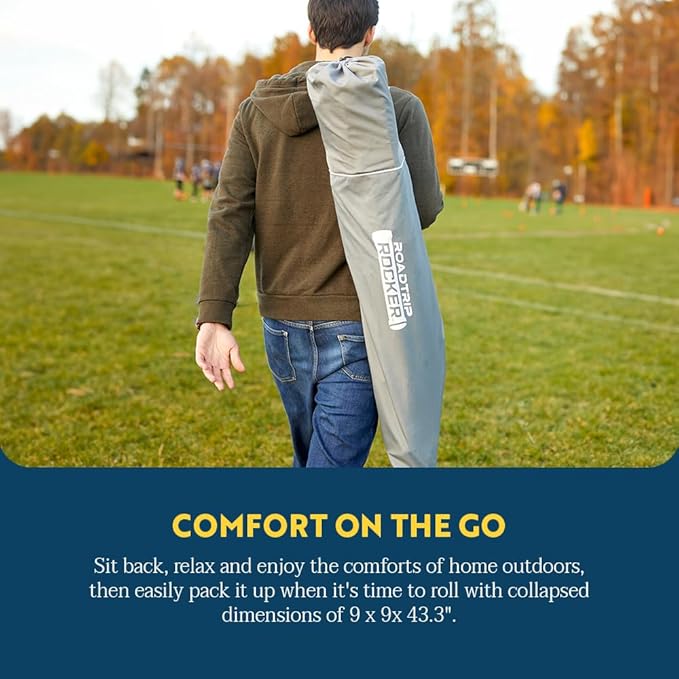 GCI OUTDOOR RoadTrip Rocker Camping Chair | Portable, Folding Rocking Chair