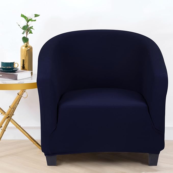 SearchI Club Chair Slipcover Stretch Barrel Chair Covers Solid Color Tub Chair