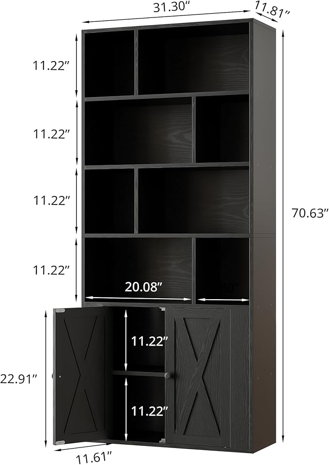IRONCK Book Shelf, Tall Bookshelf