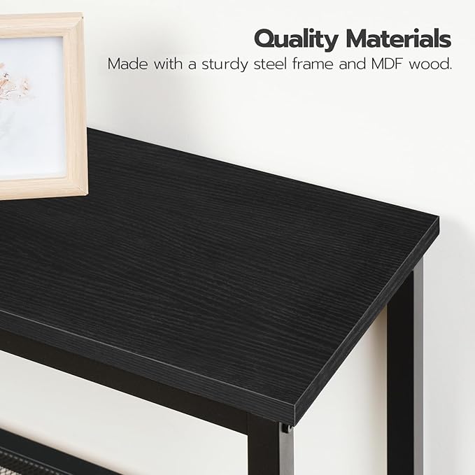 HOOBRO 29.5" Narrow Console Table, 3 Tier Entryway Table