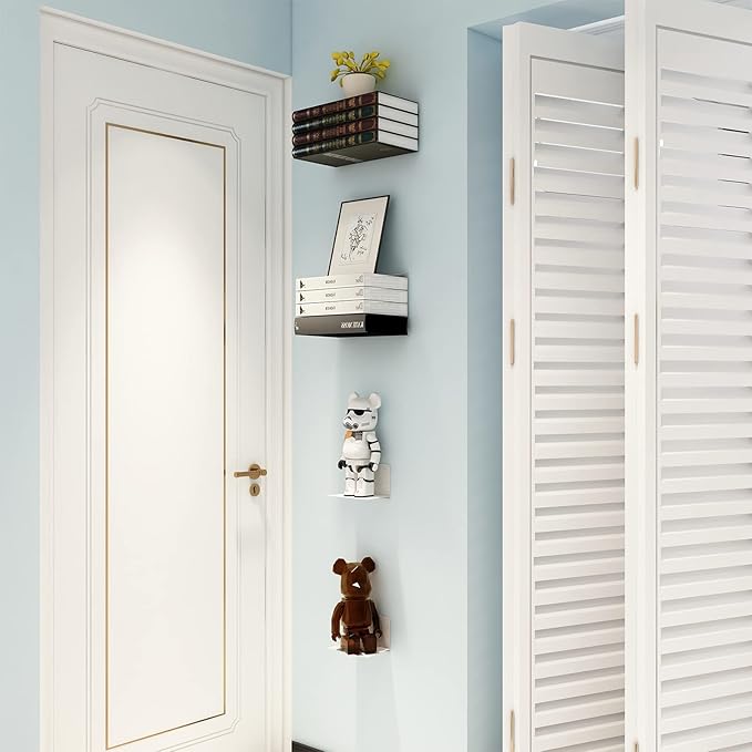 Fentec Invisible Floating Bookshelf, Wall Mounted Floating Bookshelves