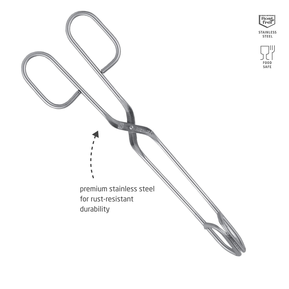 triangle Kitchen Tongs - 9.5 in (24 cm) - Ideal for Turning, Tossing, Flipping & Serving - Lightweight Handles - Dishwasher Safe