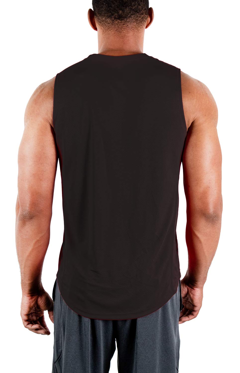 DEVOPS 3 Pack Men's Muscle Shirts Sleeveless Dry Fit Gym Workout Tank Top (3X-Large, Black/Black/Black)