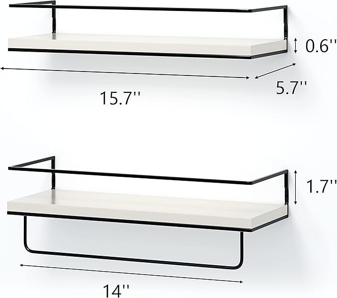Shario White Floating Shelves
