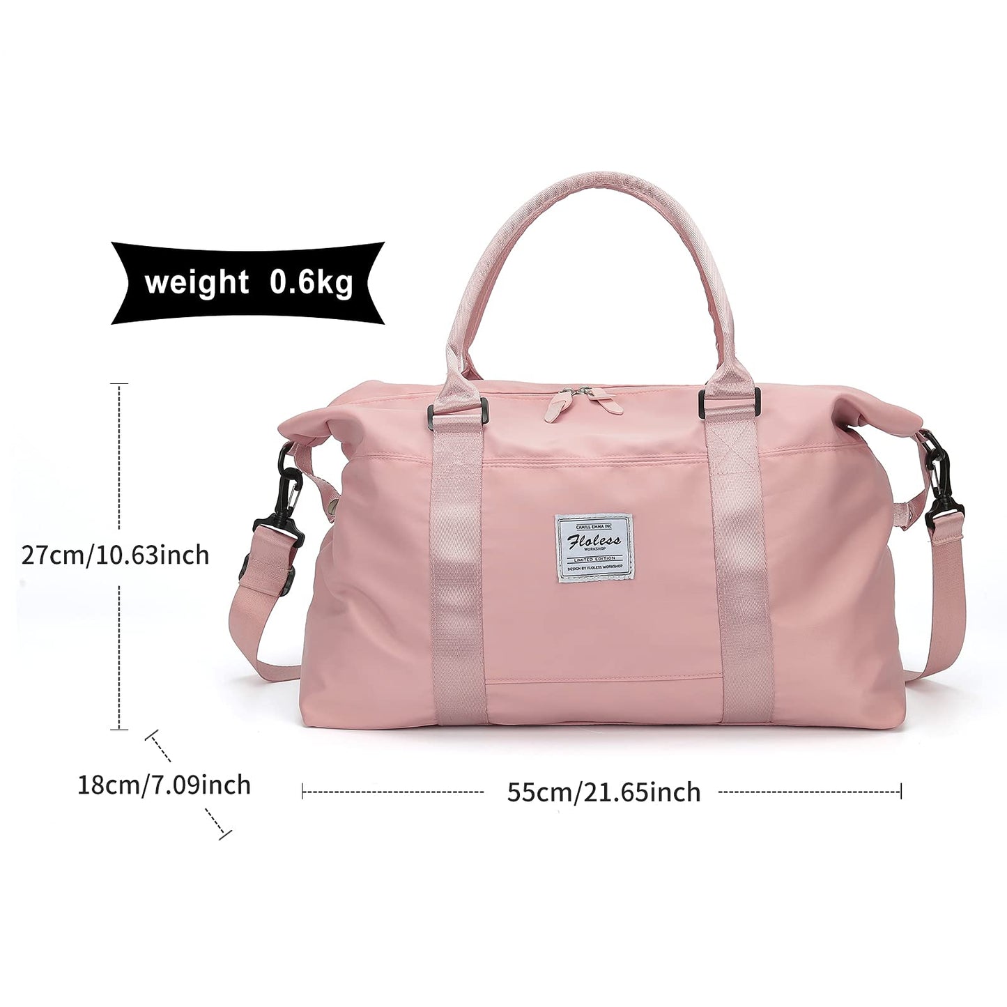 Travel Duffel Bag,Sports Tote Gym Bag,Shoulder Weekender Overnight Bag for Women