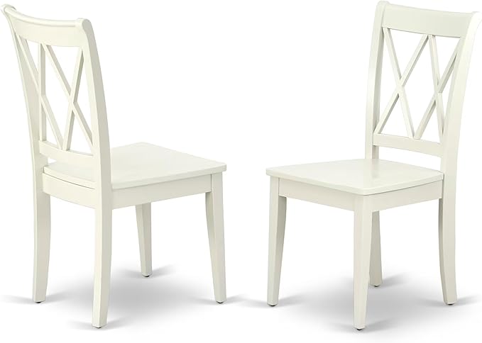 East West Furniture CLC-LWH-W Clarksville Dining Room Chairs
