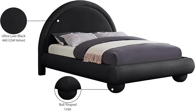 Meridian Furniture MadridBlack-K Madrid Collection Art Deco King Bed