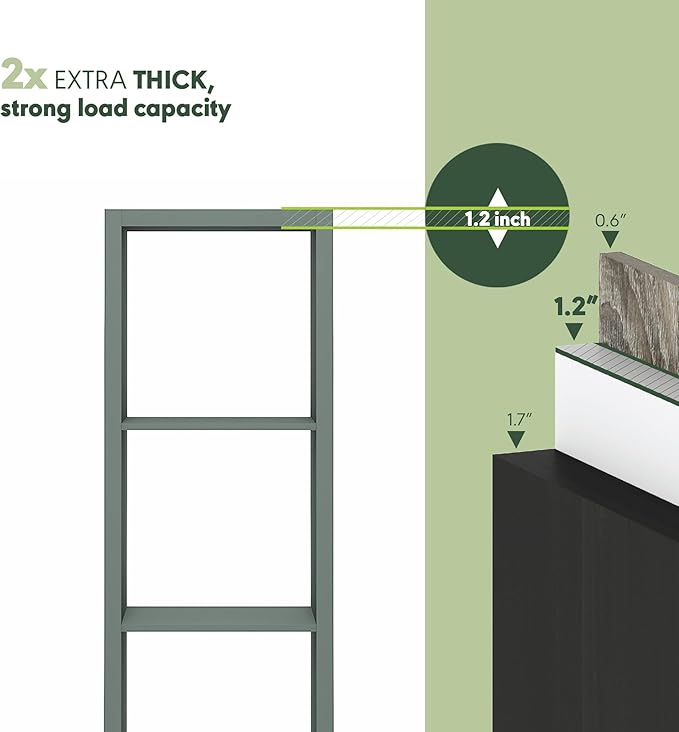 Furinno Cubicle Book Shelf, Vertical 5-Cube Bookshelf, Extra Thick Horizontally