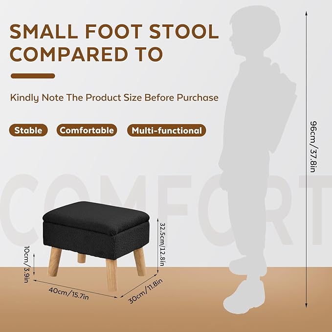 Storage Ottoman, Small Foot Stool Ottoman