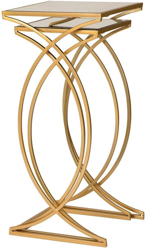 Glitzhome Nesting Side Tables, Coffee Tables Decorative Accent Tables