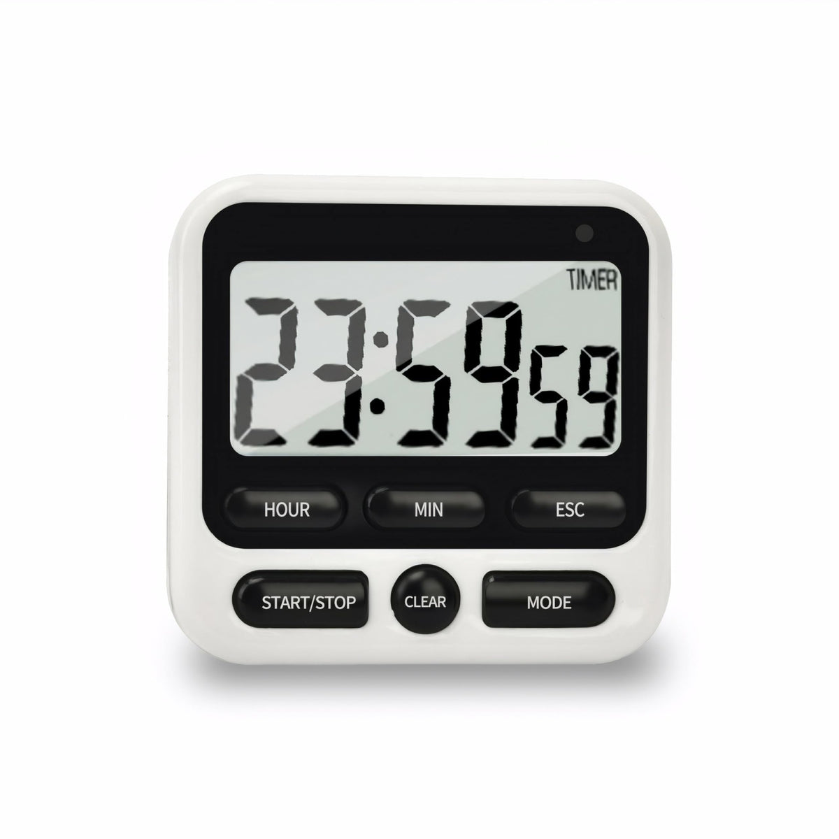 NKOVE Digital Kitchen Timer 24 Hour Clock and Alarm Function with Silent or Alarm Manual Switching Count UP or Down and Memory Function for Cooking, Baking, Meeting