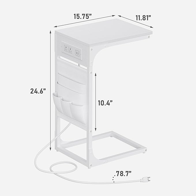 TUTOTAK C Shaped End Table