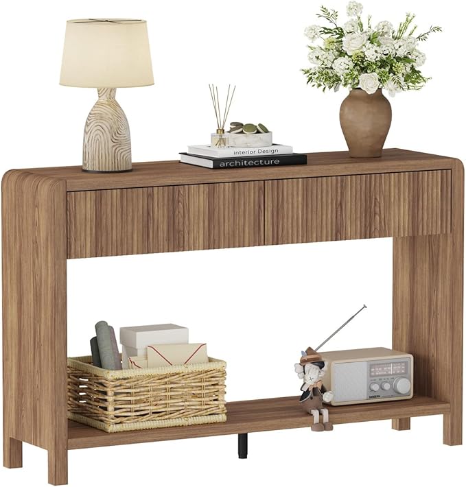 FATORRI Console Sofa Table for Entryway, Wood Foyer Tables for Living Room