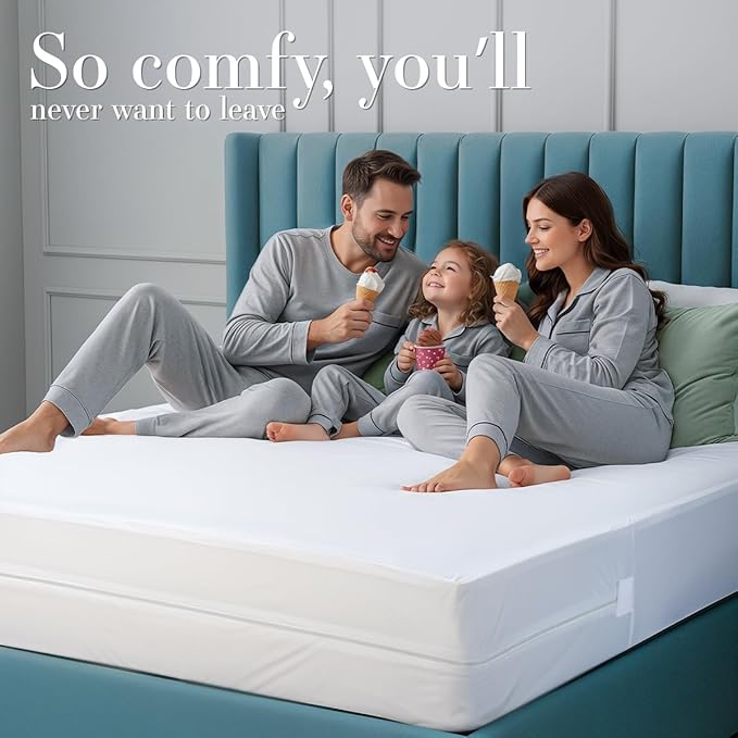 Utopia Bedding Mattress Protector Zippered Short Queen Size, 100% Waterproof
