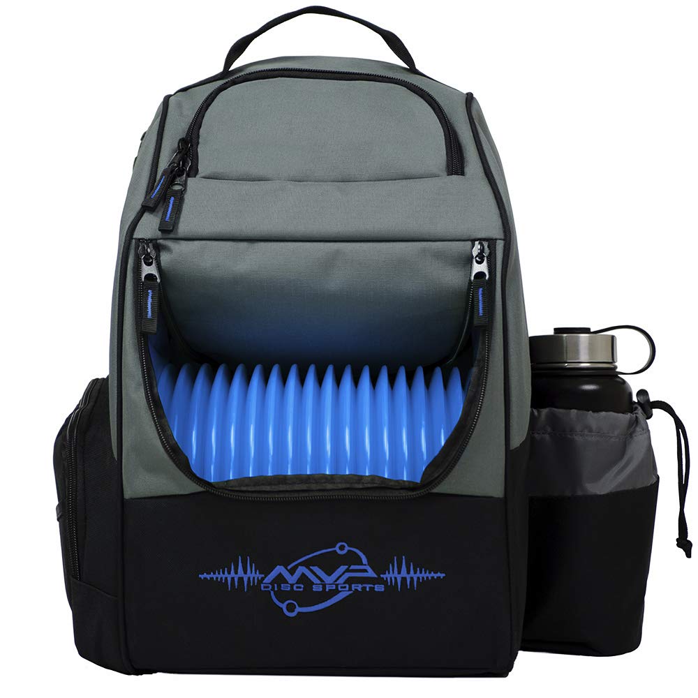 MVP Disc Sports Shuttle Disc Golf Backpack Bag (Gray/Royal)