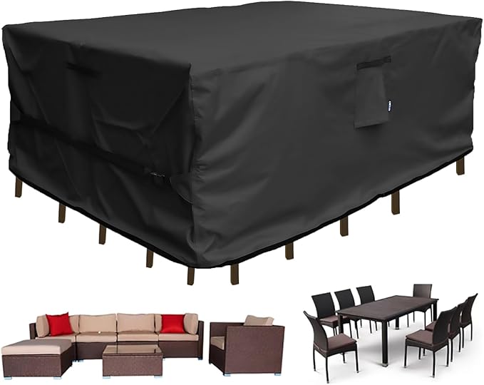 Patio Furniture Set Cover Waterproof Rectangular Heavy Duty 600D Outdoor