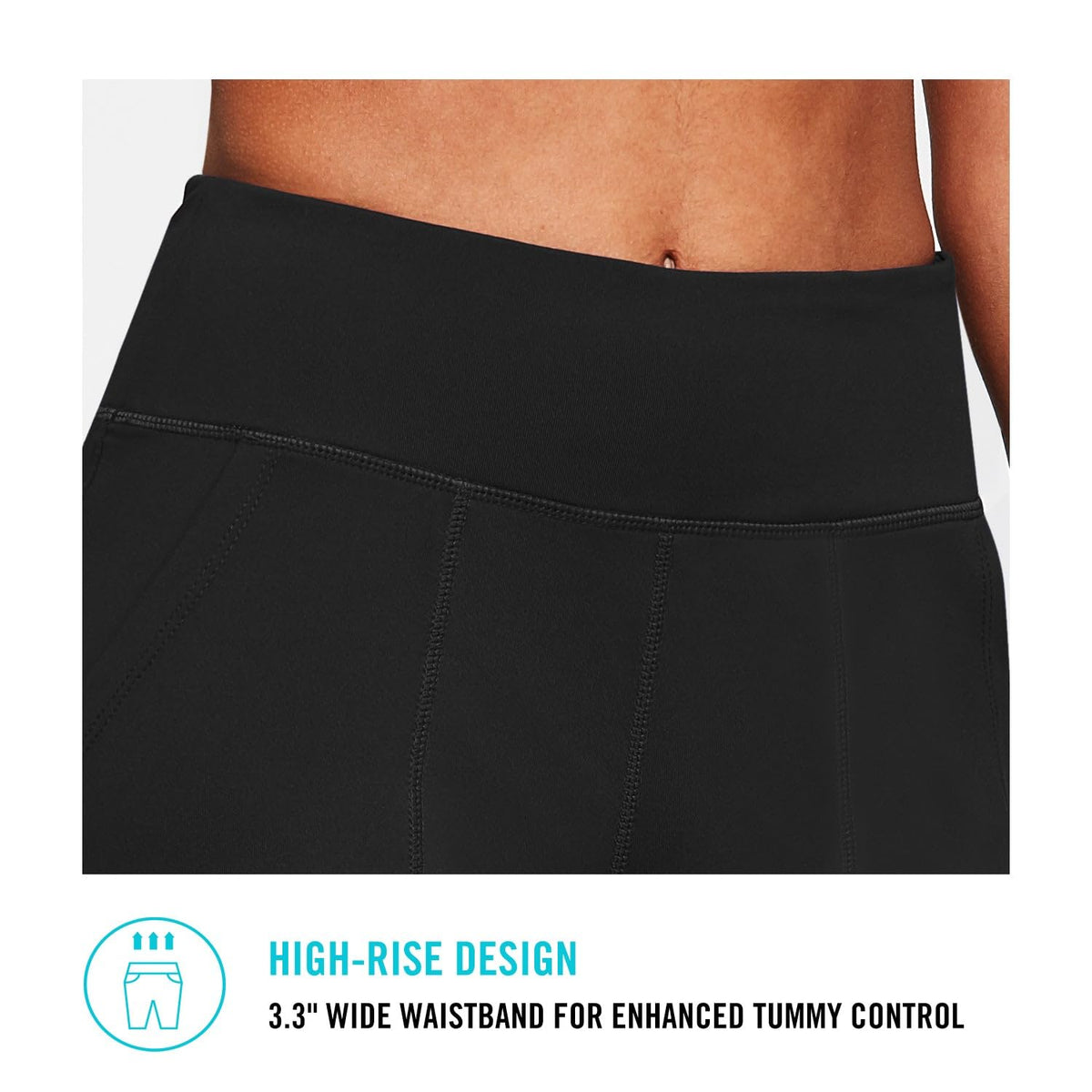 baleaf Women's 10" Bermuda Long Shorts Running Athletic Shorts High Waisted Casual Summer Knee Length Black Size L