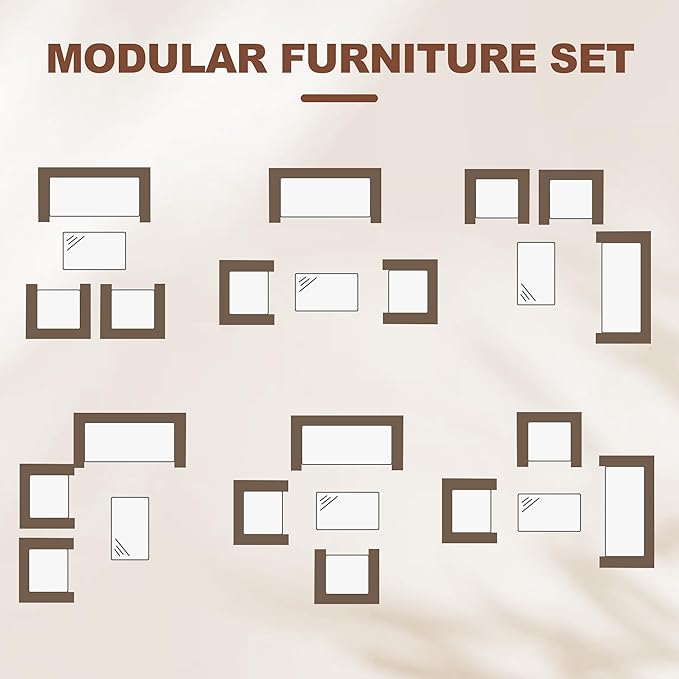 GarveeLife 4-Piece Patio Furniture Set, Rattan Outdoor Furniture