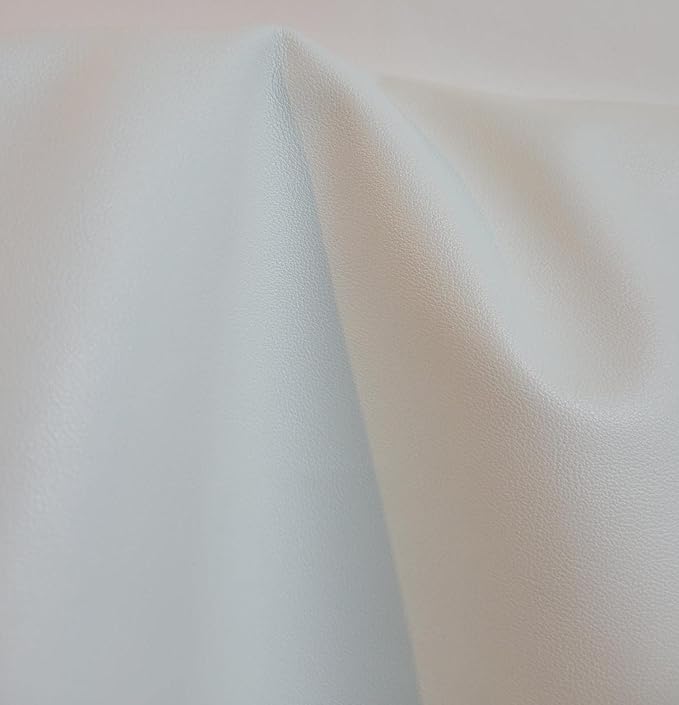 NAT Leathers White Soft Faux Leather Fabric Sheet PU Sold by The Yard Synthetic
