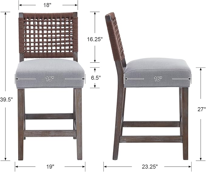 27" Rustic Counter Height Bar Stools