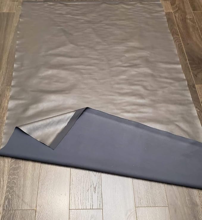 NAT Leathers | Gray Soft Faux Vegan Leather PU | 4 Yards Cut by The Yard |