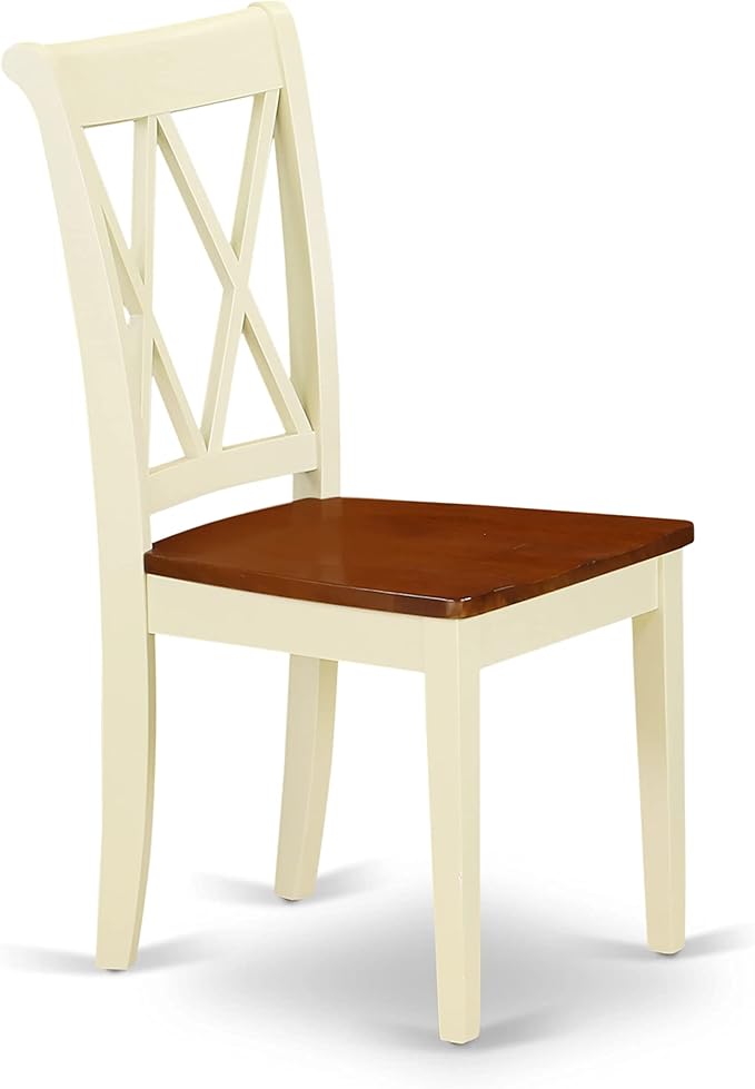 East West Furniture CLC-BMK-W Clarksville Dining Room Chairs