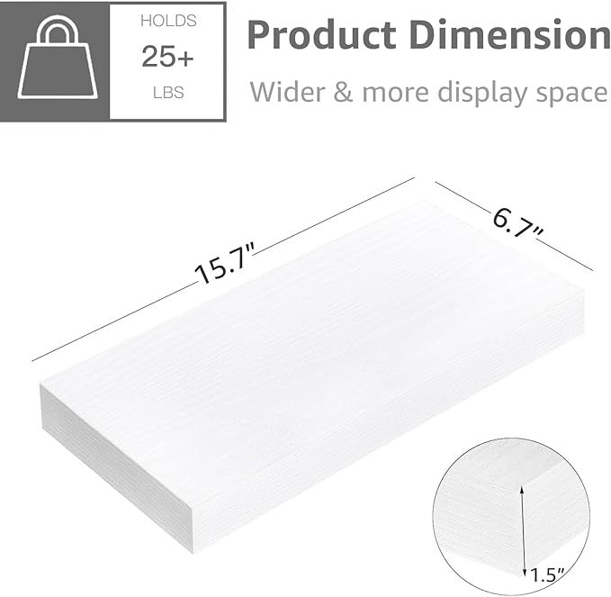 QEEIG Floating Shelf for Wall Bathroom Shelves Bedroom Kitchen Living Room