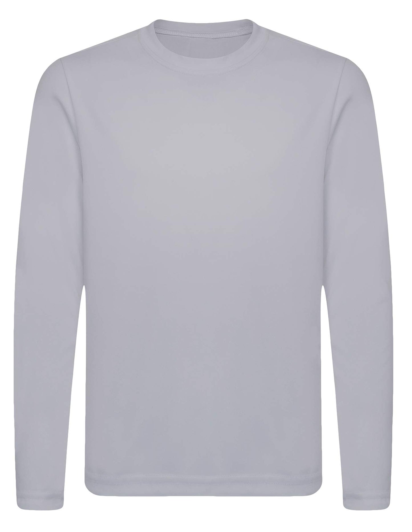 Opna Youth Athletic Performance Long Sleeve Shirts for Boy's or Girl's Moisture Wicking,Silver,Medium