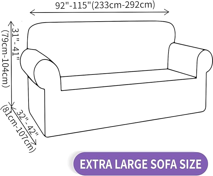 ZNSAYOTX Stretch Oversized Couch Cover Universal Sofa Covers