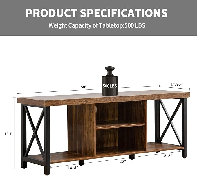GAZHOME TV Stand for TV up to 65 Inches, TV Cabinet
