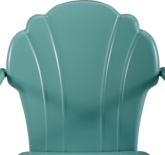Crosley Furniture Tulip 2-Piece Outdoor Chair Set, Retro Metal Patio Chairs