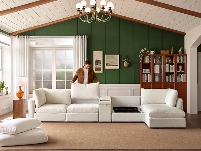 LINSY HOME Oversized Modular Sofa, Cloud Sectional Couch