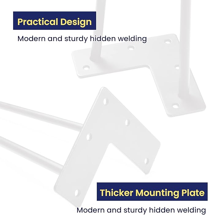 SMARTSTANDARD 6 Inch Heavy Duty Hairpin Furniture Legs, Metal Home DIY Projects