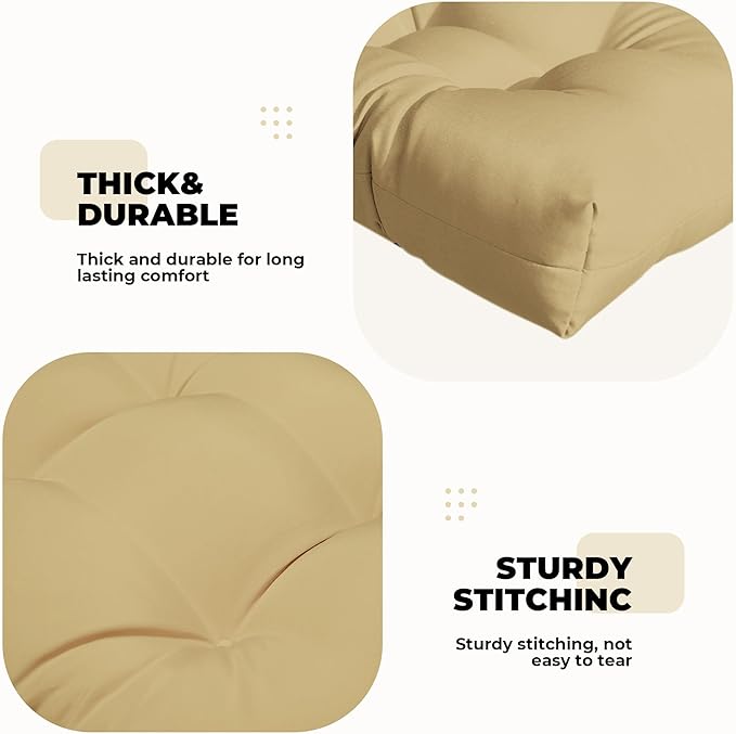 DANGHOOGY Wicker Chair Cushions, Waterproof Outdoor Loveseat Cushions
