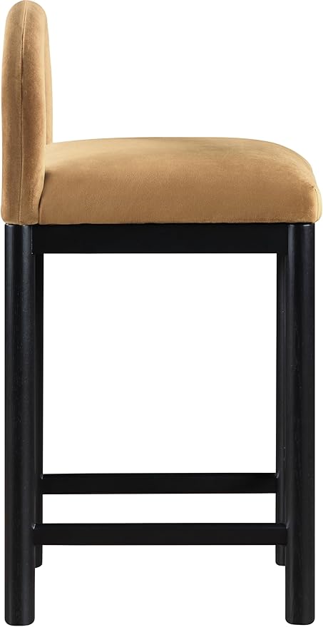Meridian Furniture 11035Saddle-C Conrad Collection Art Deco Counter Stool