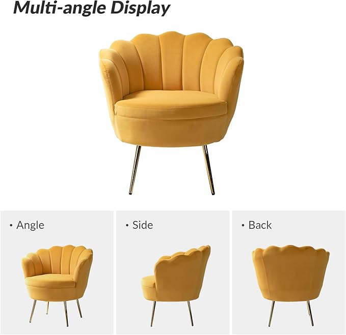 HULALA HOME Velvet Accent Chairs Set of 2