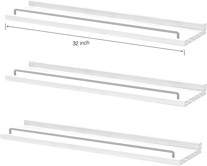 RYOFOBETTO 32 inches Long Floating Shelves, Bathroom Decor Shelves Over Toilet