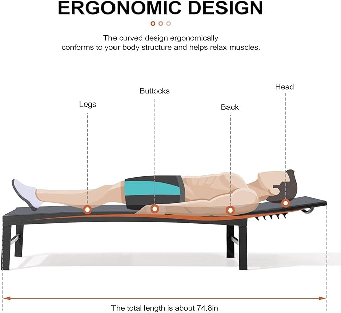 Crestlive Products Chaise Lounge Chair Outdoor Set of 2, Adjustable 5 Positions