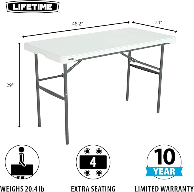 LIFETIME 280478 Commercial Nesting Folding Table