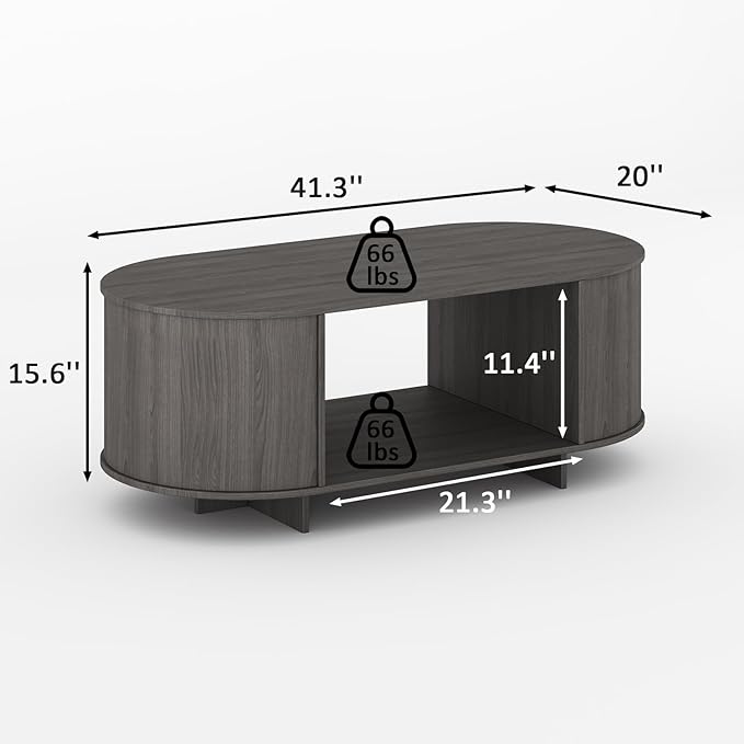 Coffee Table and TV Stand Set of 2, 76.4'' Modern TV Console，Entertainment