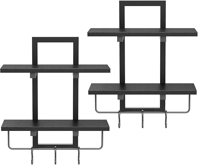 Creso hom Floating Shelves, Hanging Bathroom Shelves 2-Tier, Wall Mounted