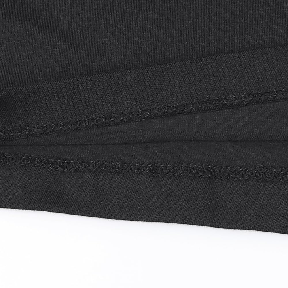 Mens Muscle Cut Raglan T Shirts with 3/4 Sleeve Fitness Workout Tops Black-Dark Grey L