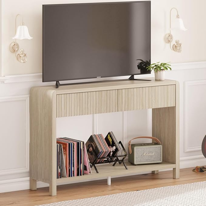 FATORRI Console Table for Entryway Storage, Wood Sofa Tables for Living Room