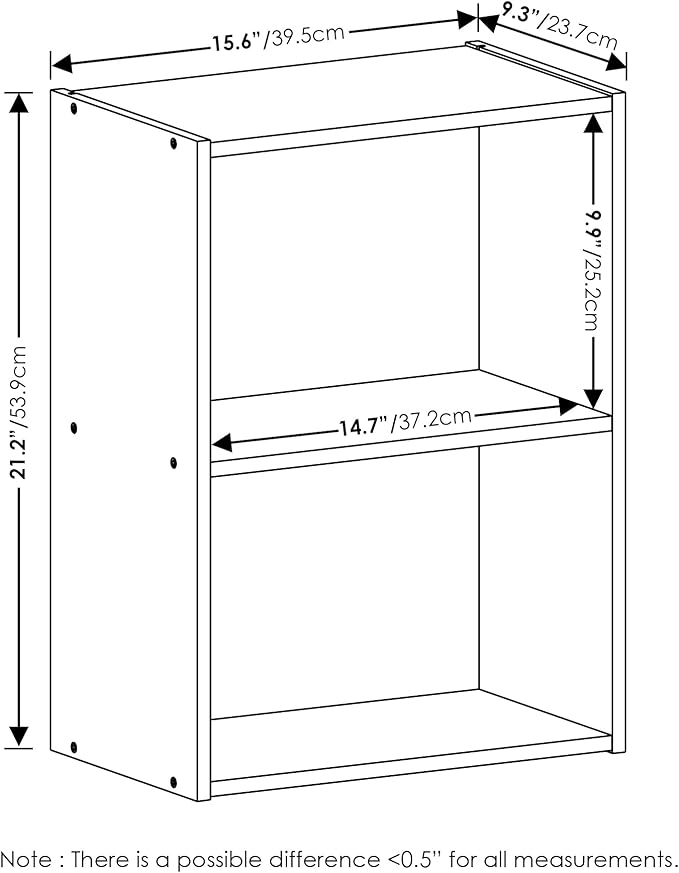 Furinno Luder Bookcase / Book / Storage, French Oak