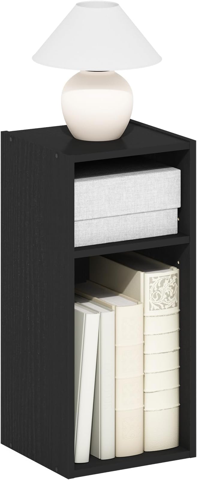 Furinno Fulda Book Shelf, 2-Tier Narrow Bookshelf, Bookcase