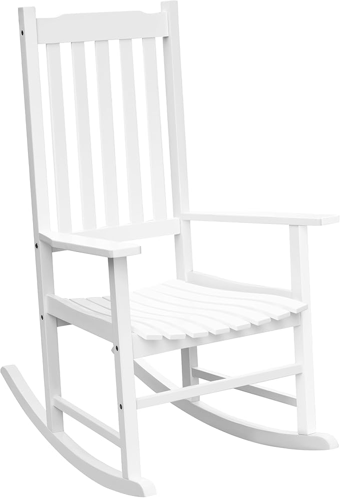Flamaker Outdoor Rocking Chair Oversized Wooden Patio Chairs