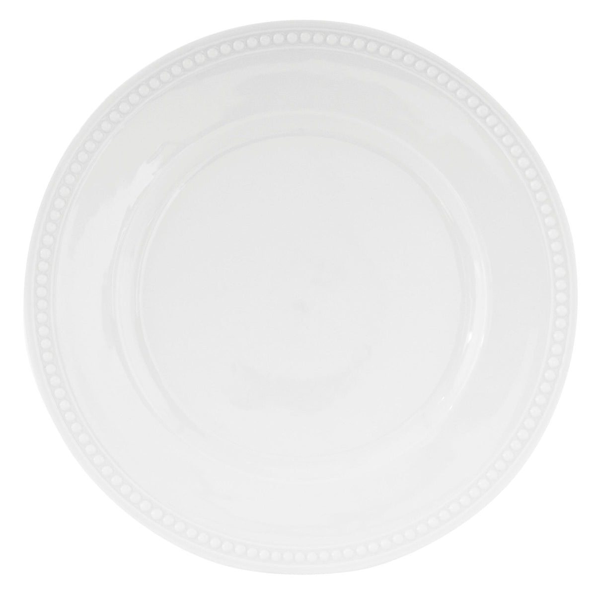 Everyday White by Fitz and Floyd, Beaded 16 Piece Dinnerware Set, Service for 4